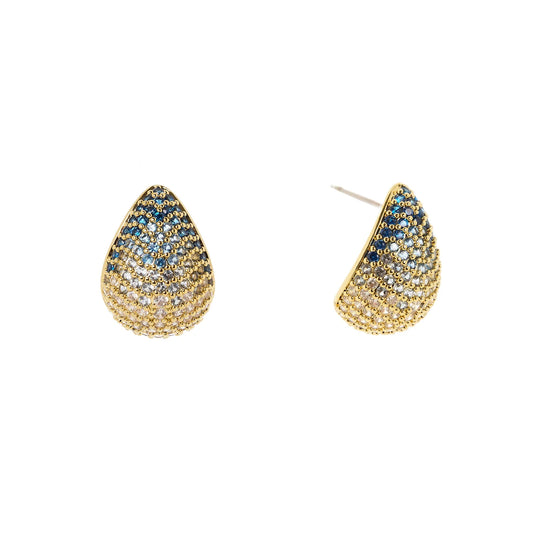 Orecchini goccia pavè Deva - Oro