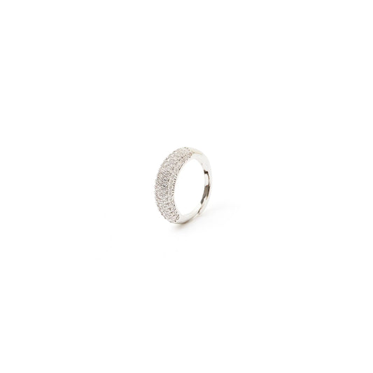 Anello fascia bombata affusolata Deva - Argento