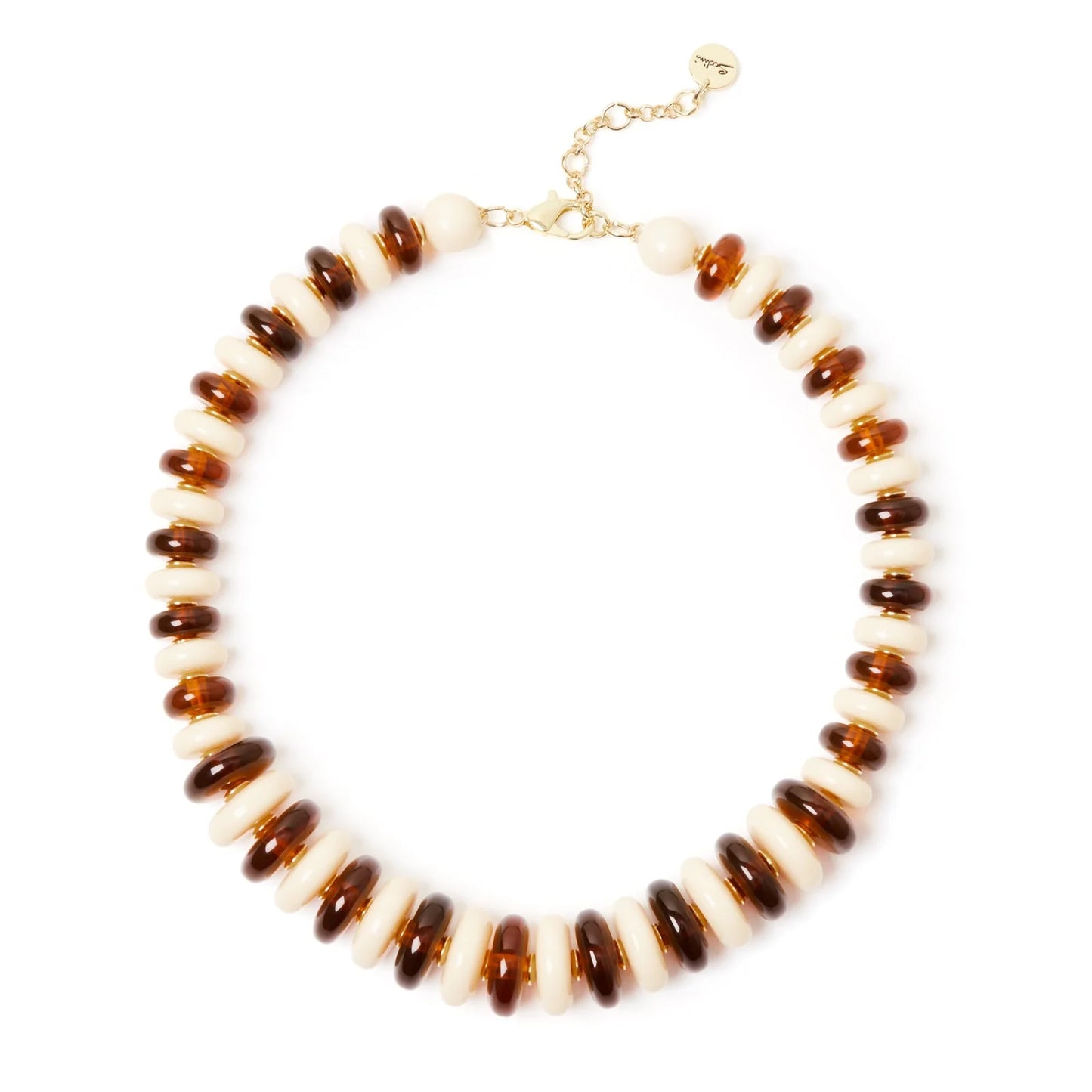 Girocollo a bonbon Vieste - Avorio e ambra