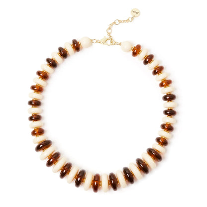 Girocollo a bonbon Vieste - Avorio e ambra