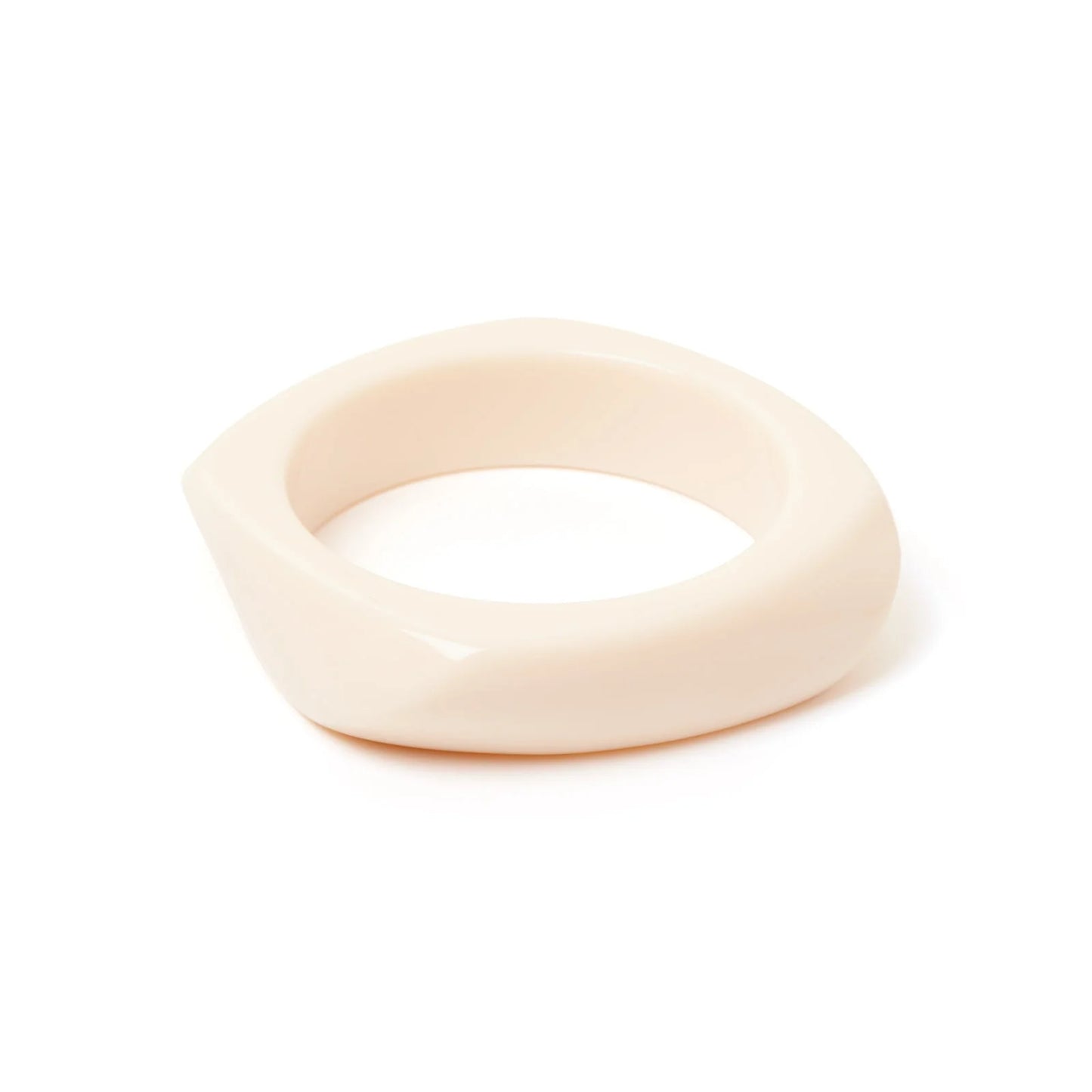 Bracciale rigido fascia ad angoli Vieste - Avorio