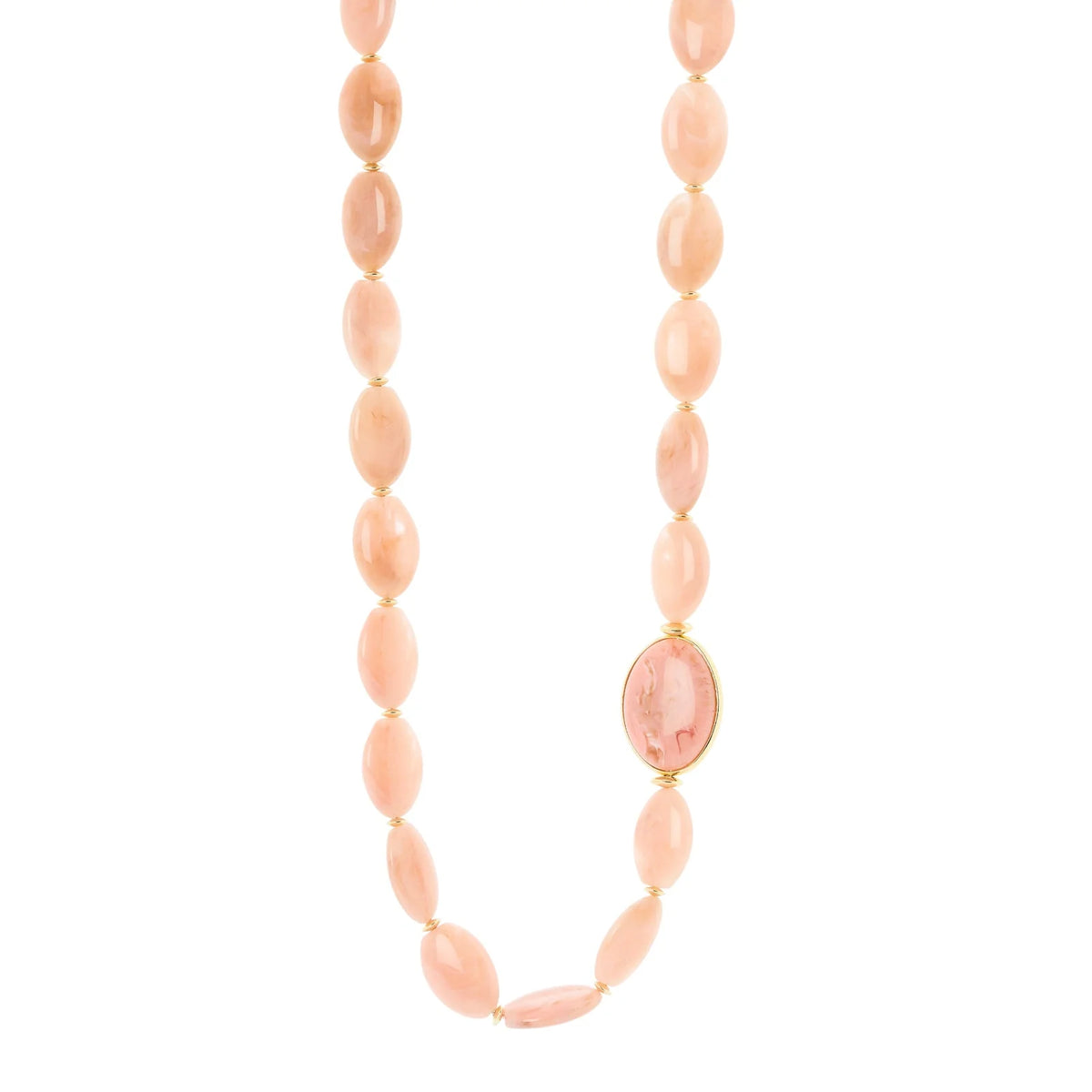 Collana lunga grandi ciottoli Harper - Rosa