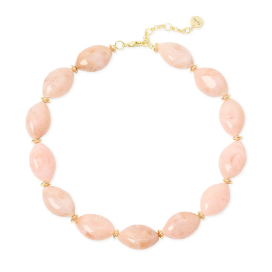 Collana corta ciottoli Harper - Rosa
