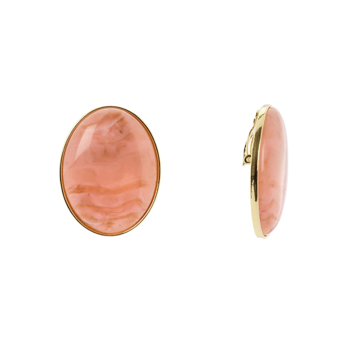 Orecchini cabochon ovale Harper - Rosa