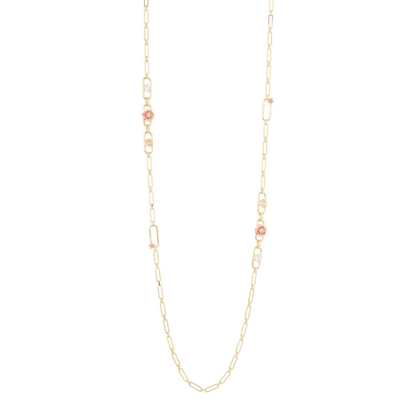 Collana lunga e mini fiori Hanami - Multicolor