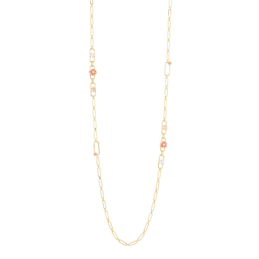 Collana lunga e mini fiori Hanami - Multicolor