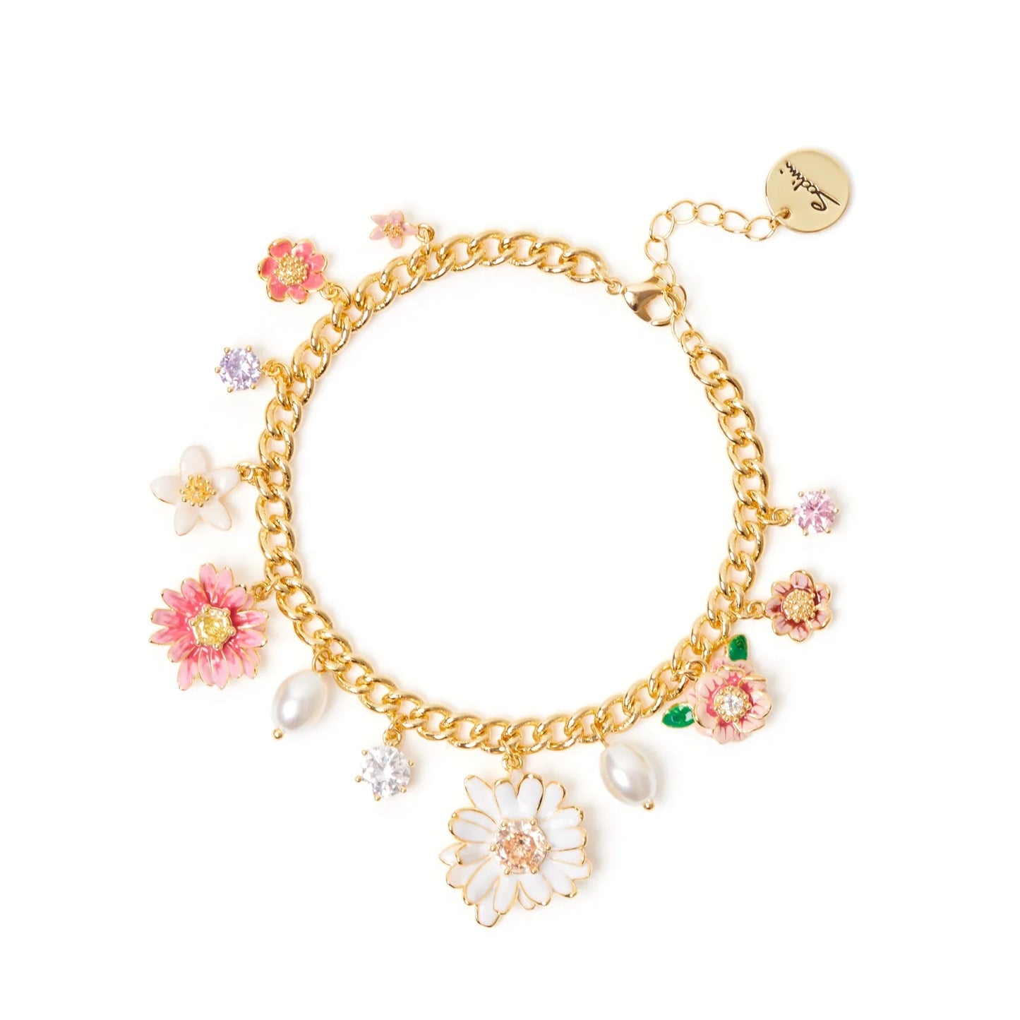 Bracciale groumette e pendenti Hanami - Multicolor