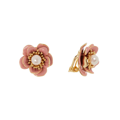 Orecchini a fiore Hanami - Rosa