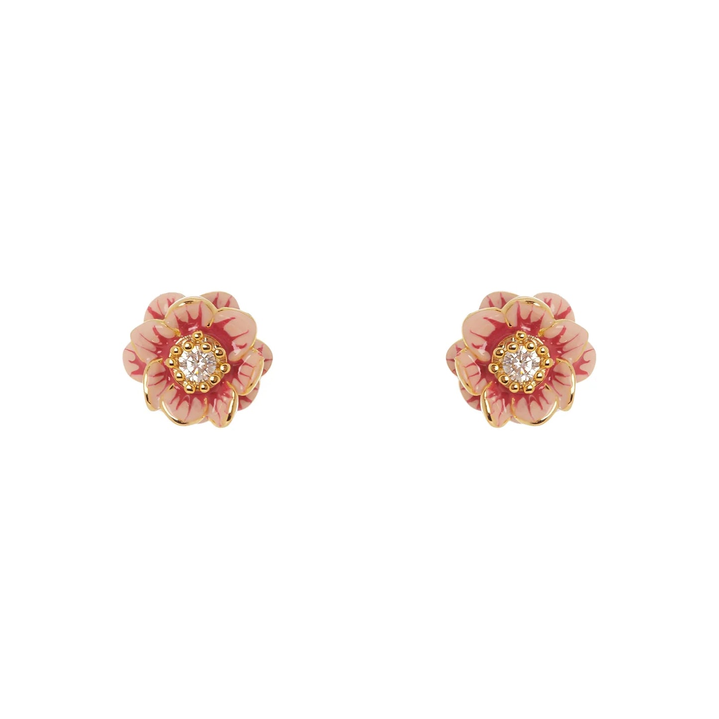 Orecchini piccolo fiore Hanami - Rosa