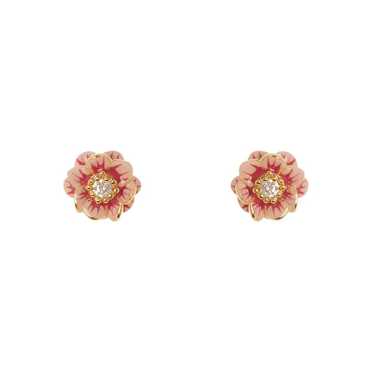 Orecchini piccolo fiore Hanami - Rosa