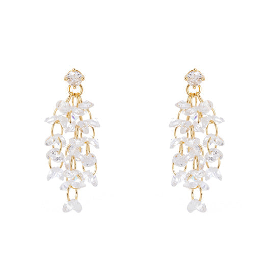 Orecchini chandelier Kristall - Bianco