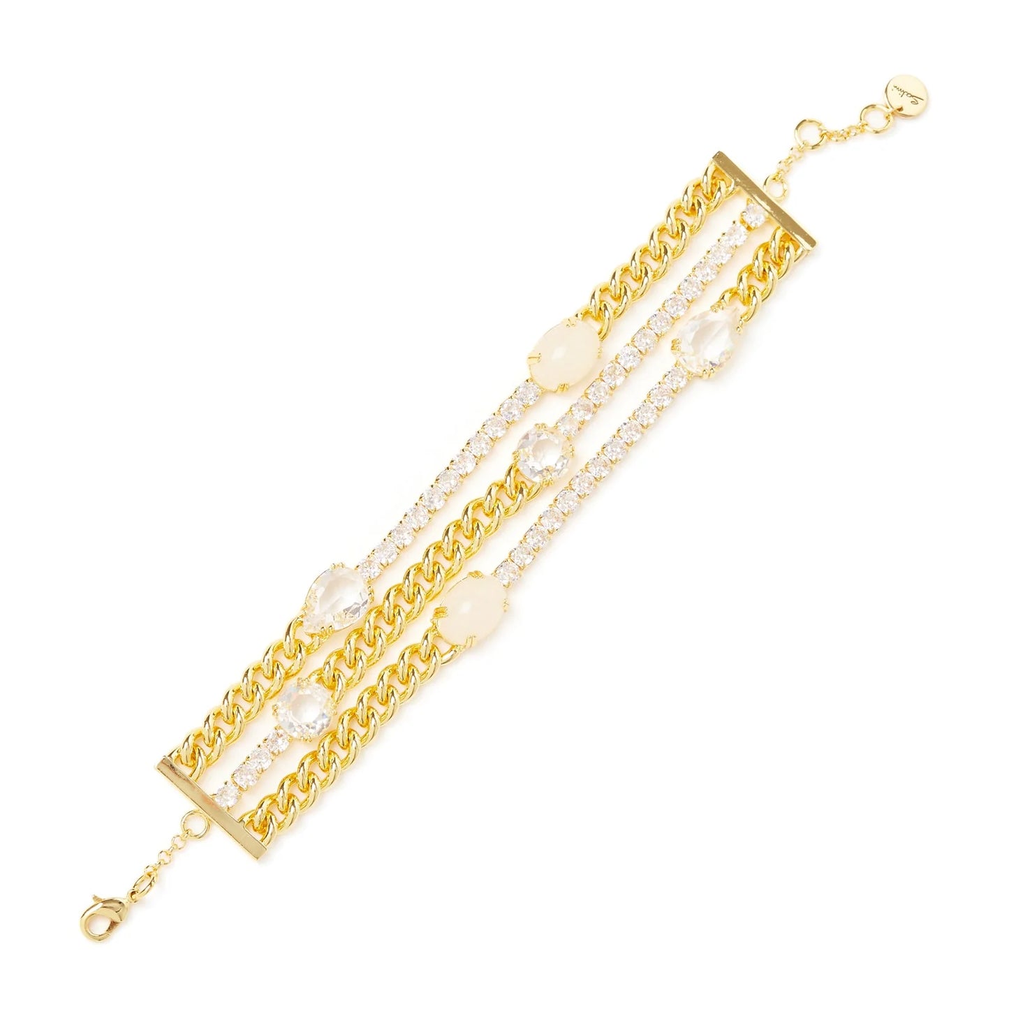 Bracciale a tre fili Ninfa - Bianco