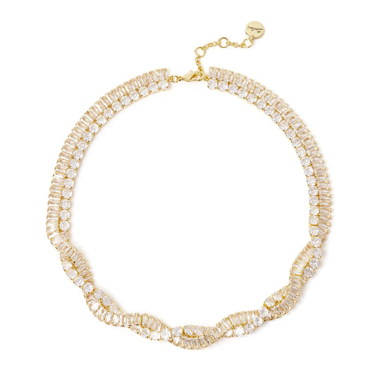 Collana corta a due fili incrociati Serenissima - Bianco