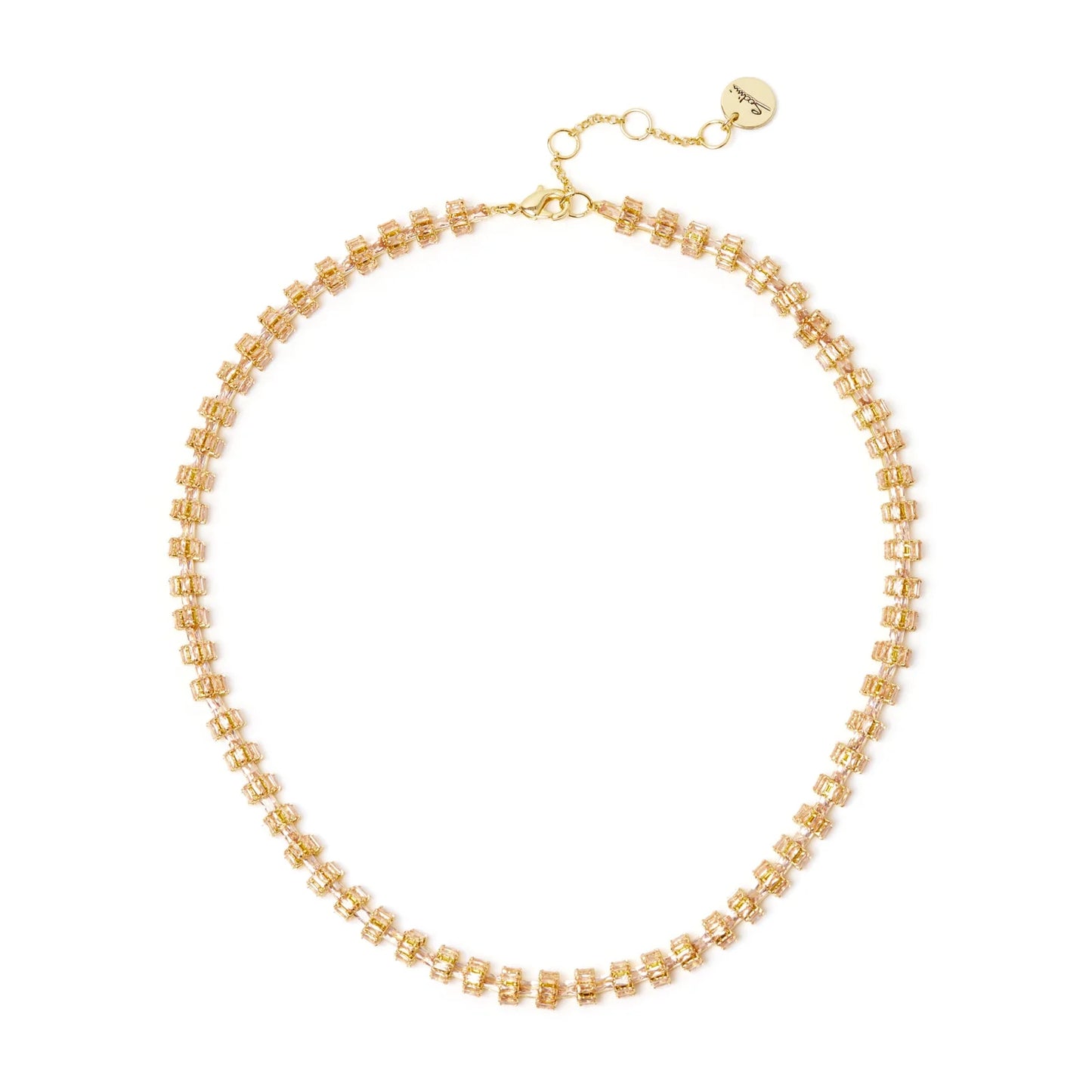 Collana corta ad anellini di zirconi Serenissima - Champagne