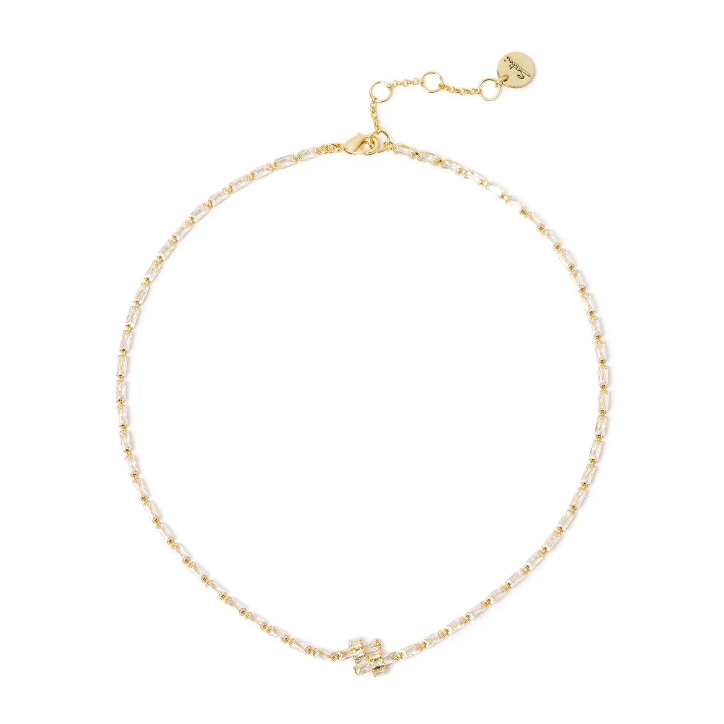 Girocollo con elemento geometrico Serenissima - Bianco