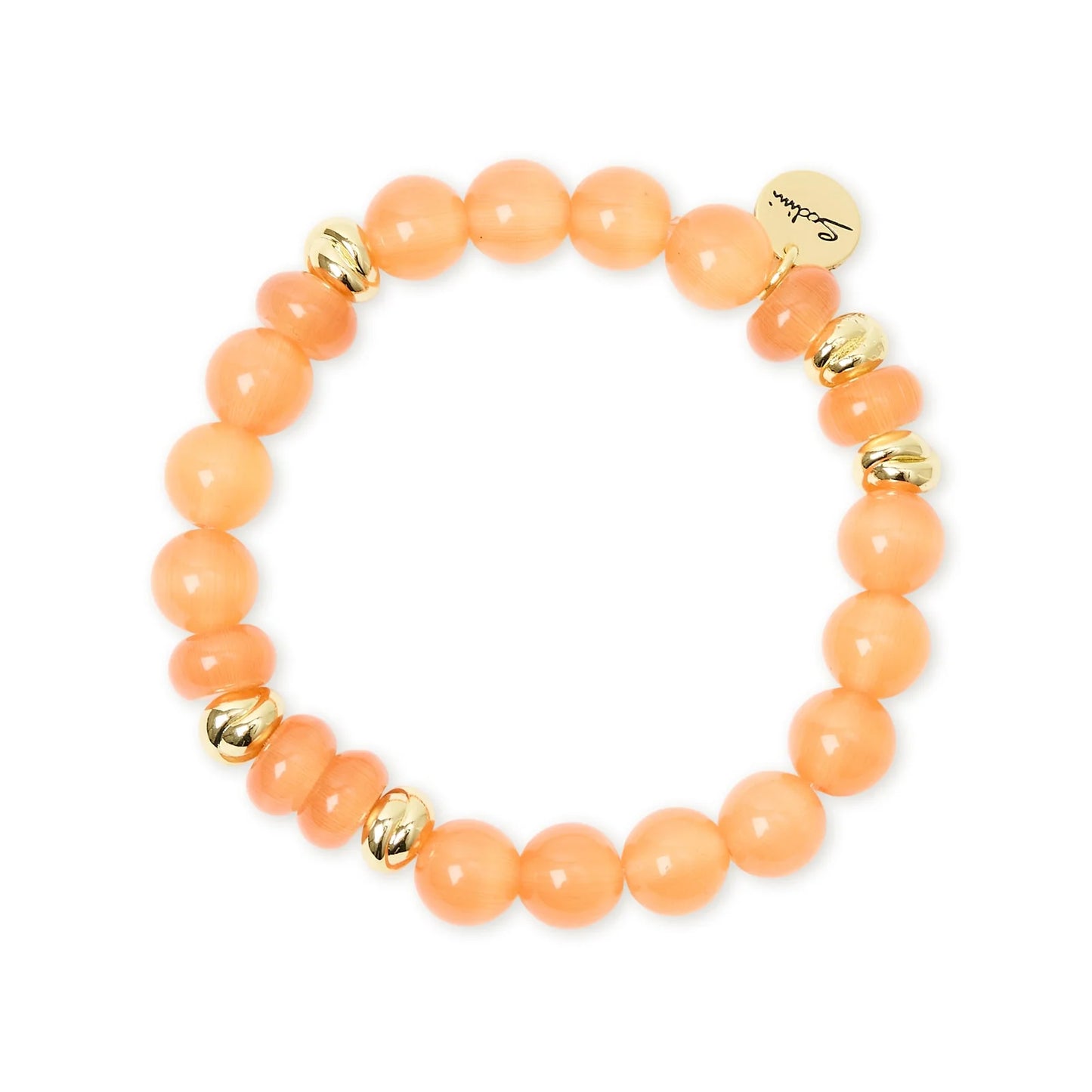 Bracciale elastico boule maglie avviluppate Modern Muse - Arancio