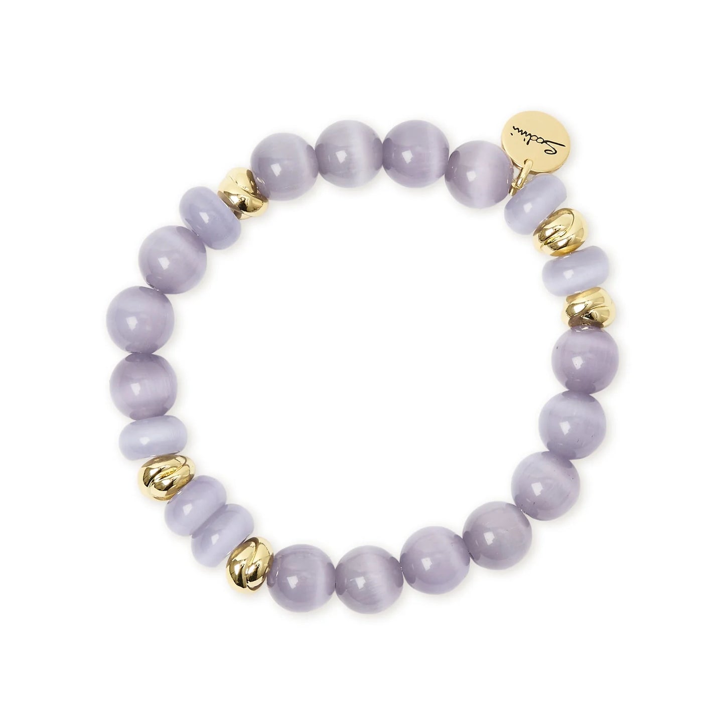 Bracciale elastico boule maglie avviluppate Modern Muse - Viola chiaro