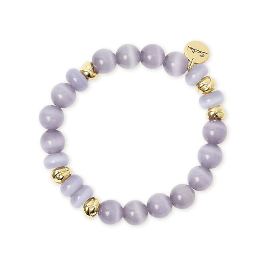 Bracciale elastico boule maglie avviluppate Modern Muse - Viola chiaro