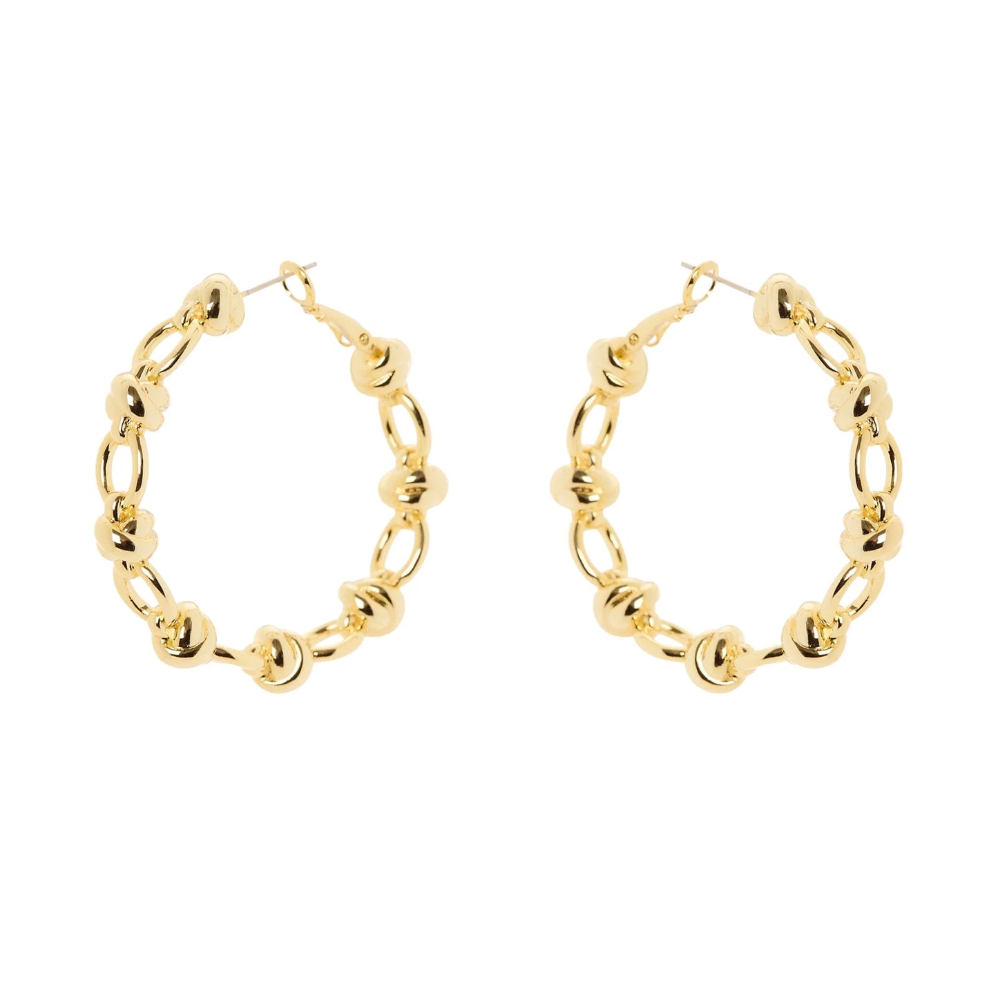 Orecchini cerchio catena Modern Muse - Oro