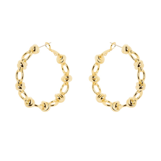 Orecchini cerchio catena Modern Muse - Oro