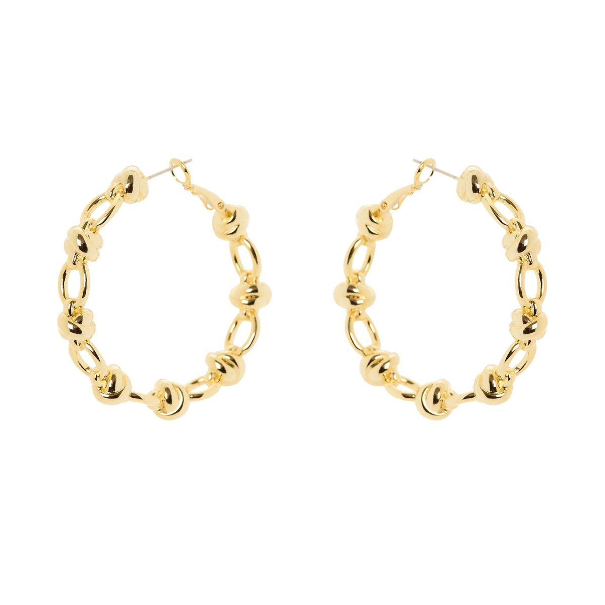 Orecchini cerchio catena Modern Muse - Oro
