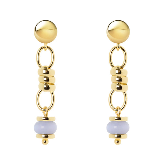 Orecchini maglie ovali anellini boule Modern Muse - Viola chiaro