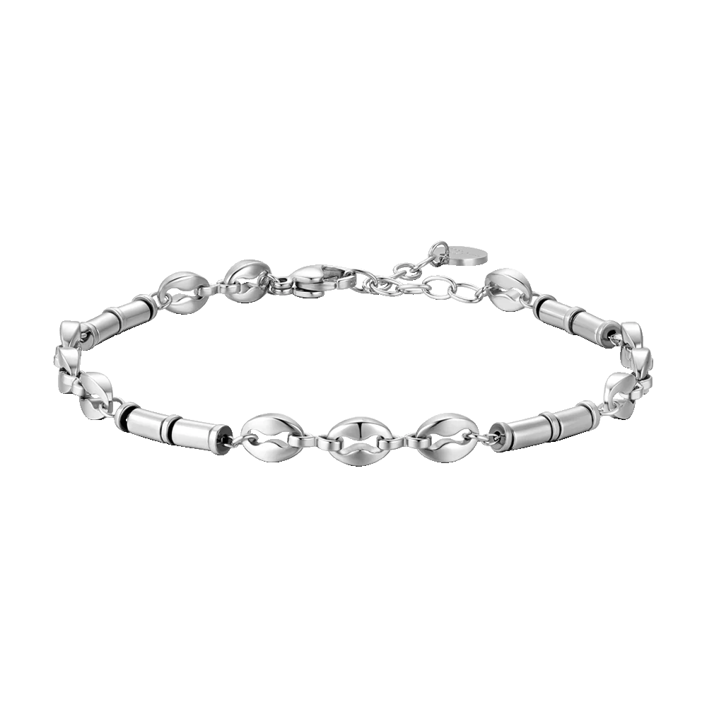 BRACCIALE UOMO IN ACCIAIO CON EMATITE SILVER