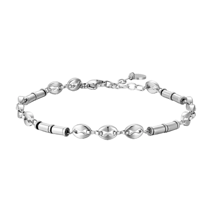 BRACCIALE UOMO IN ACCIAIO CON EMATITE SILVER