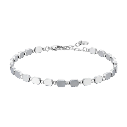 BRACCIALE UOMO IN ACCIAIO CON EMATITE SILVER