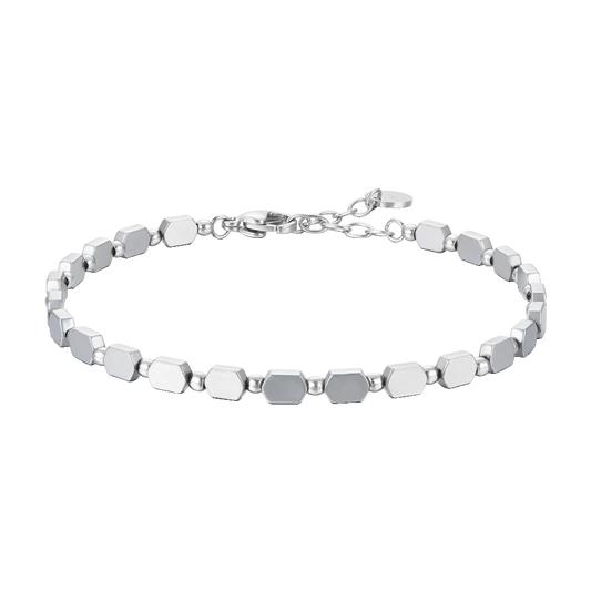 BRACCIALE UOMO IN ACCIAIO CON EMATITE SILVER