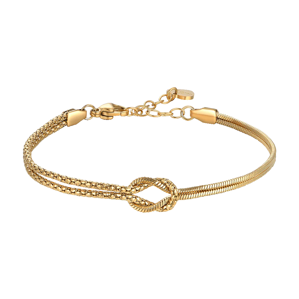 BRACCIALE DONNA IN ACCIAIO IP GOLD CON NODO