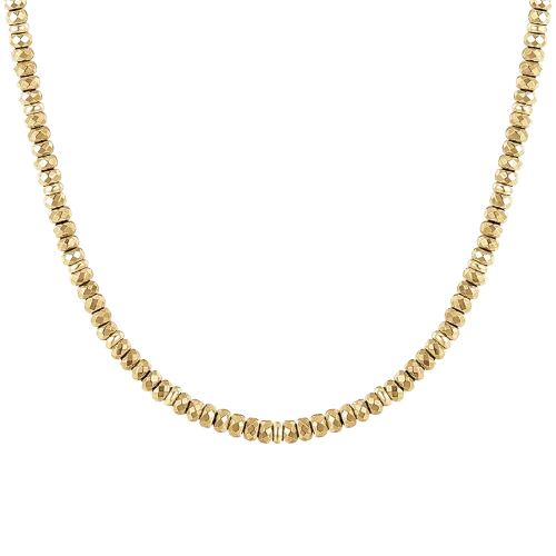 COLLANA DONNA IN ACCIAIO IP GOLD CON EMATITE