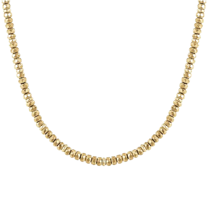 COLLANA DONNA IN ACCIAIO IP GOLD CON EMATITE