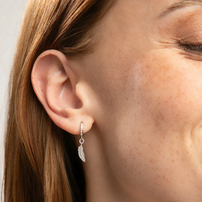 Orecchini anelle “La piuma magica e l’elefante”