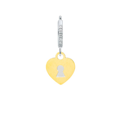 Orecchini anelle “Chiave e serratura di Alice in Wonderland”