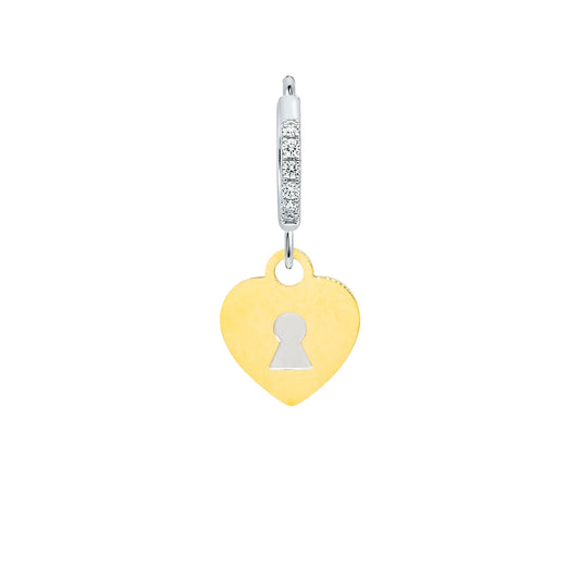 Orecchini anelle “Chiave e serratura di Alice in Wonderland”