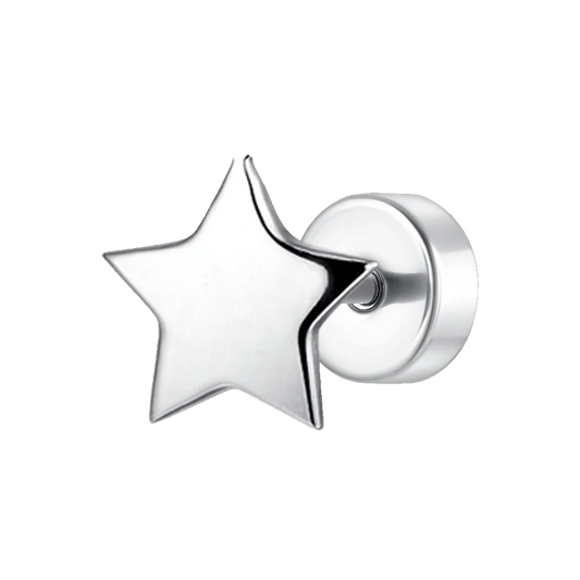 PIERCING ORECCHIO DONNA IN ACCIAIO FORMA STELLA