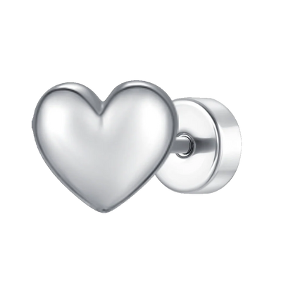 PIERCING ORECCHIO DONNA IN ACCIAIO FORMA CUORE