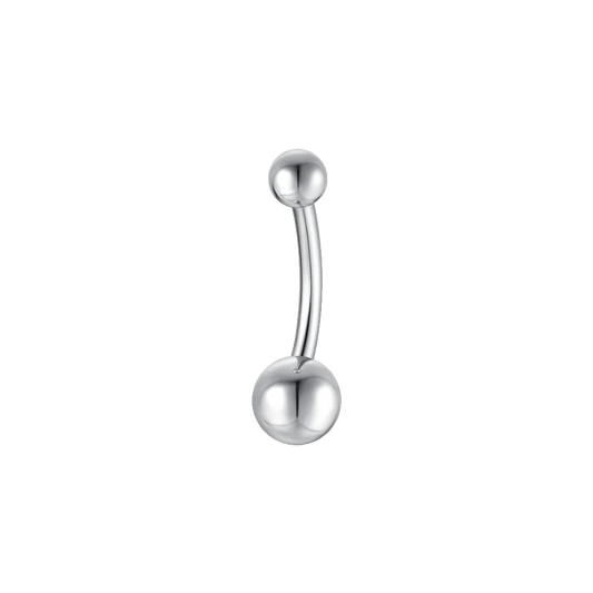 PIERCING OMBELICO DONNA IN ACCIAIO CON SFERE IN ACCIAIO