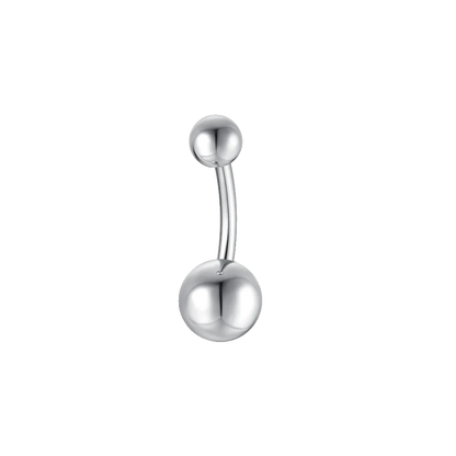 PIERCING OMBELICO DONNA IN ACCIAIO CON SFERE IN ACCIAIO
