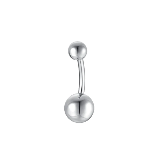 PIERCING OMBELICO DONNA IN ACCIAIO CON SFERE IN ACCIAIO
