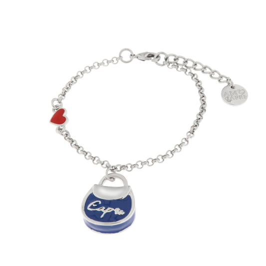 Bracciale in Metallo con borsa blu Capri Amocapri