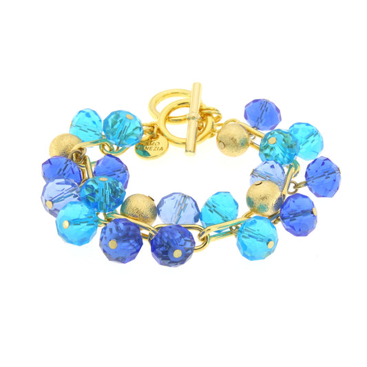 Bracciale in Metallo con cristalli blu Amovenezia