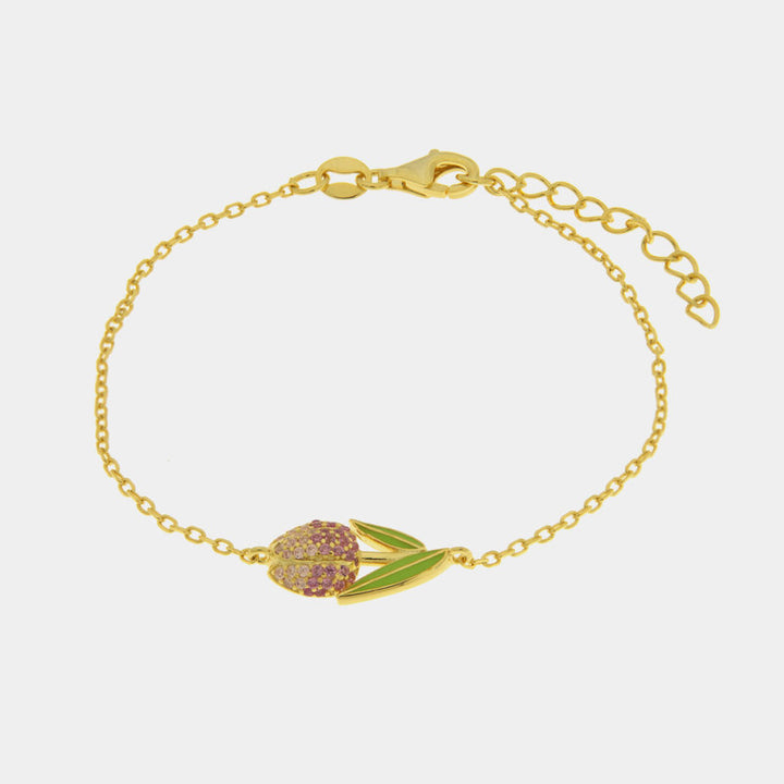 Bracciale in Argento 925 tulipano