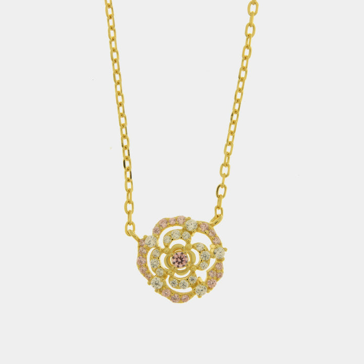 Collana in Argento 925 fiore a lobo