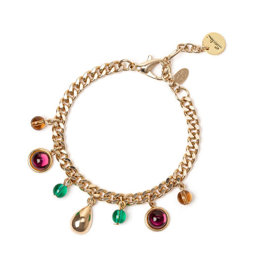 Bracciale catena e pendenti Mylitta - Bordeaux