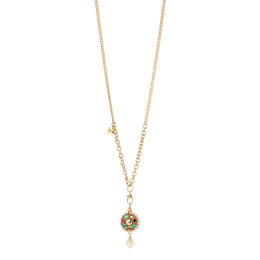 Collana lunga con pendente a disco Mylitta - Bordeaux