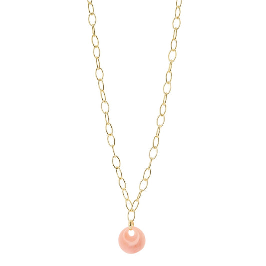 Collana catena disco grande Harper - Rosa
