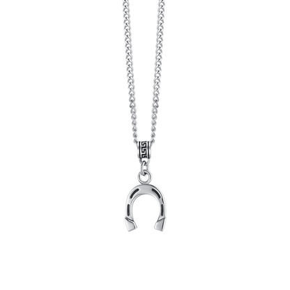 COLLANA UOMO IN ACCIAIO CON FERRO DI CAVALLO