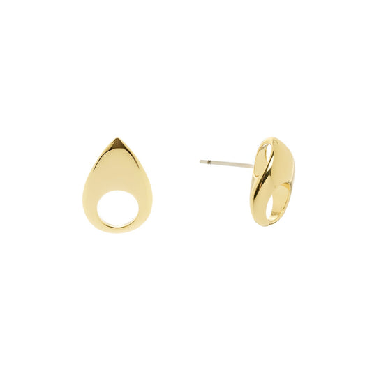 Piccoli orecchini goccia cava Deva - Oro